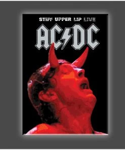 Get Down Art "Stiff Upper Lip" Stretched Canvas Print (Various Sizes) AC/DC Collection