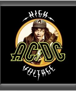 Get Down Art AC/DC Collection "High Voltage Circle" Stretched Canvas Print (Various Sizes)