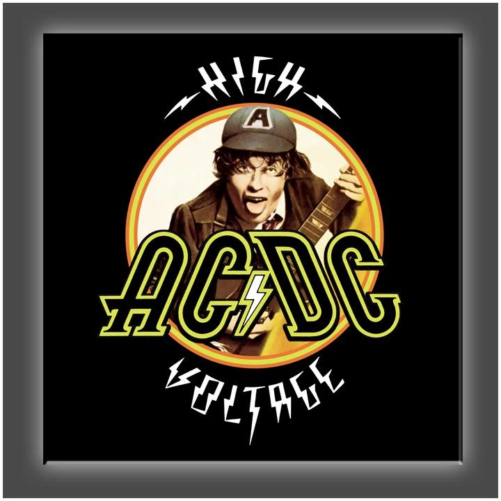 Get Down Art AC/DC Collection "High Voltage Circle" Stretched Canvas Print (Various Sizes)