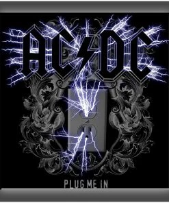 Get Down Art AC/DC Collection "Plug Me In" Stretched Canvas Print (Various Sizes)