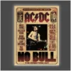 Get Down Art "No Bull" Stretched Canvas Print (Various Sizes) AC/DC Collection