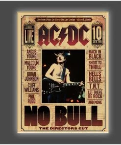 Get Down Art "No Bull" Stretched Canvas Print (Various Sizes) AC/DC Collection