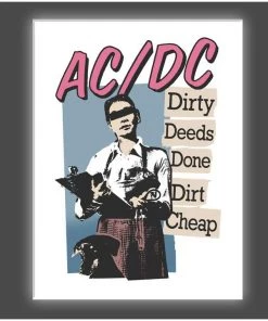 Get Down Art "Dirty Deeds" Stretched Canvas Print (Various Sizes)