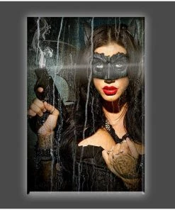Daveed Benito "Masked Madness" Stretched Canvas Print (Various Sizes)