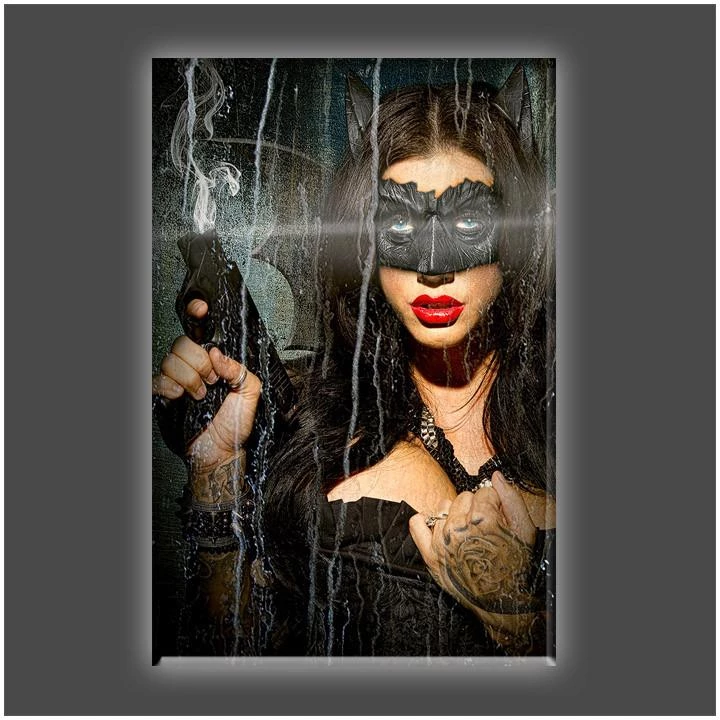 Daveed Benito "Masked Madness" Stretched Canvas Print (Various Sizes)