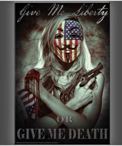 Daveed Benito "Give Me Liberty" Stretched Canvas Print (Various Sizes) Daveed Benito - Political Propaganda