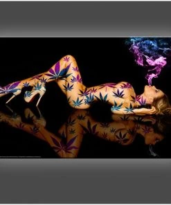 Daveed Benito Daveed Benito - Glamour Models "Purple Kush" Stretched Canvas Print (Various Sizes)