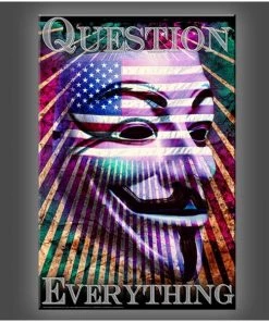 Daveed Benito "Question Everything" Stretched Canvas Print (Various Sizes) Daveed Benito - Political Propaganda