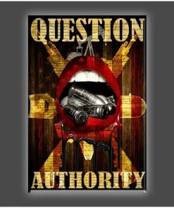 Daveed Benito "Question Authority" Stretched Canvas Print (Various Sizes)