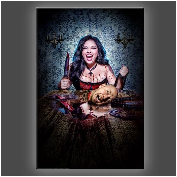 Daveed Benito Daveed Benito - Glamour Models "Dinner For Two" Stretched Canvas Print (Various Sizes)