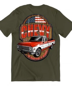 "1967 C-10 Pickup Wood Sign" T-Shirt G-GM-282-TEE-OLV