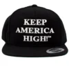 "Keep America High" 6 Panel Flat Bill Black Hat KAHHG009