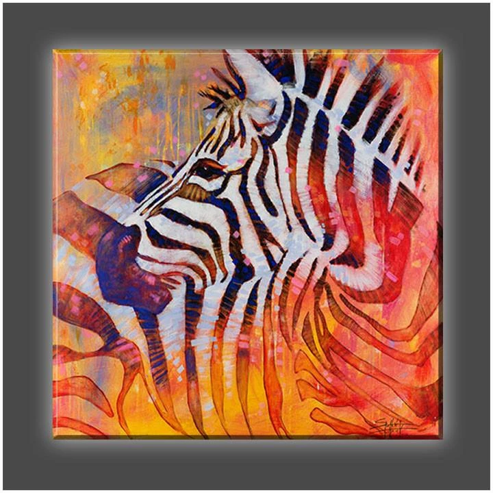 Stephen Fishwick "Stripes All Over" Stretched Canvas Print (Various Sizes)