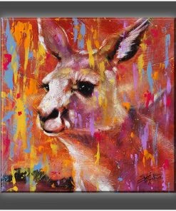 Stephen Fishwick Stephen Fishwick - For Life "Wallaby" Stretched Canvas Print (Various Sizes)