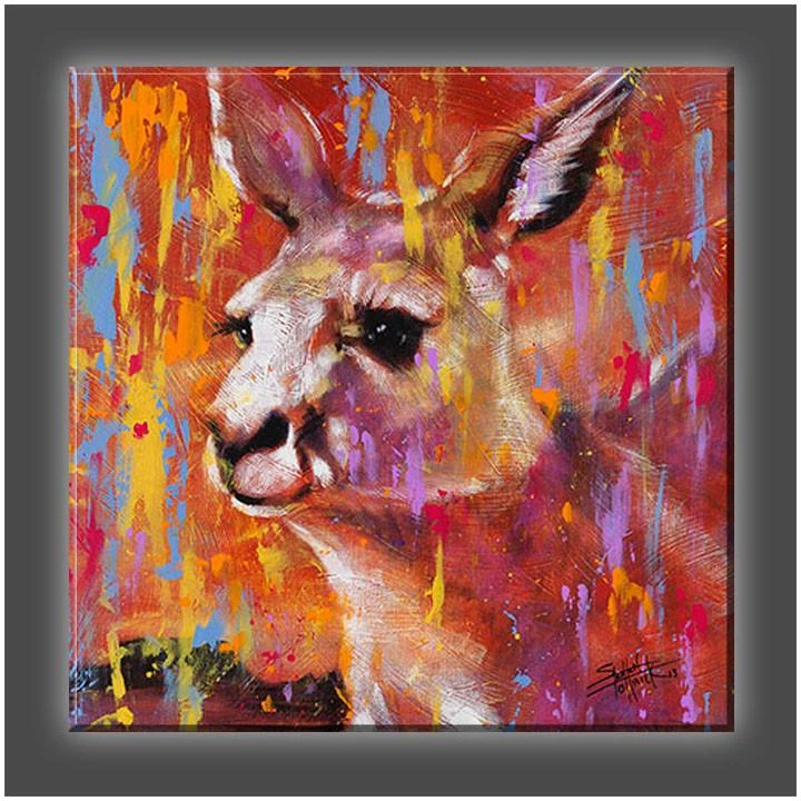 Stephen Fishwick Stephen Fishwick - For Life "Wallaby" Stretched Canvas Print (Various Sizes) 4 Stephen Fishwick Stephen Fishwick - For Life "Wallaby" Stretched Canvas Print (Various Sizes)