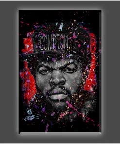 Stephen Fishwick Stephen Fishwick's - Icons "Straight Outta Red" Stretched Canvas Print (Various Sizes)