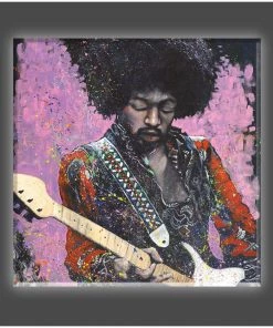 Stephen Fishwick Stephen Fishwick's - Icons "JIMI" Stretched Canvas Print (Various Sizes)