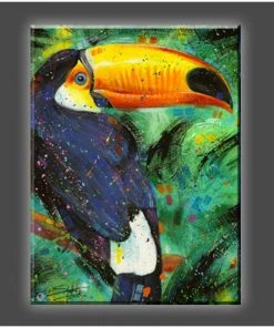 Stephen Fishwick Stephen Fishwick - For Life "Toucan" Stretched Canvas Print (Various Sizes)