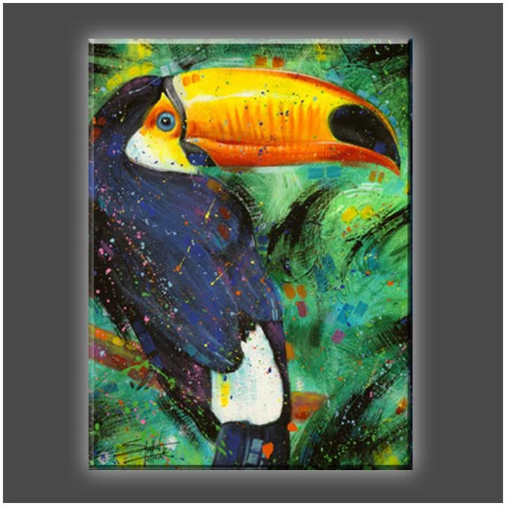 Stephen Fishwick Stephen Fishwick - For Life "Toucan" Stretched Canvas Print (Various Sizes)