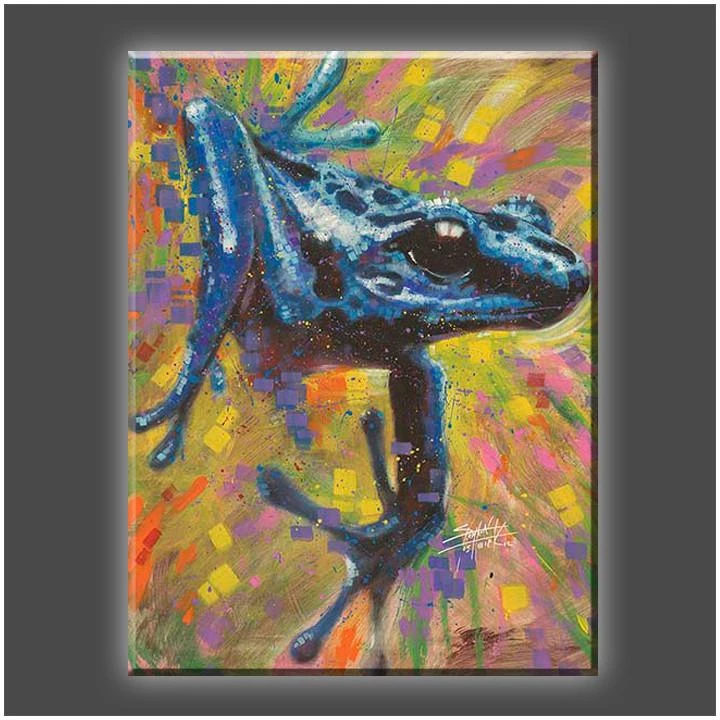 Stephen Fishwick "Blue Dart" Stretched Canvas Print (Various Sizes) Stephen Fishwick - For Life